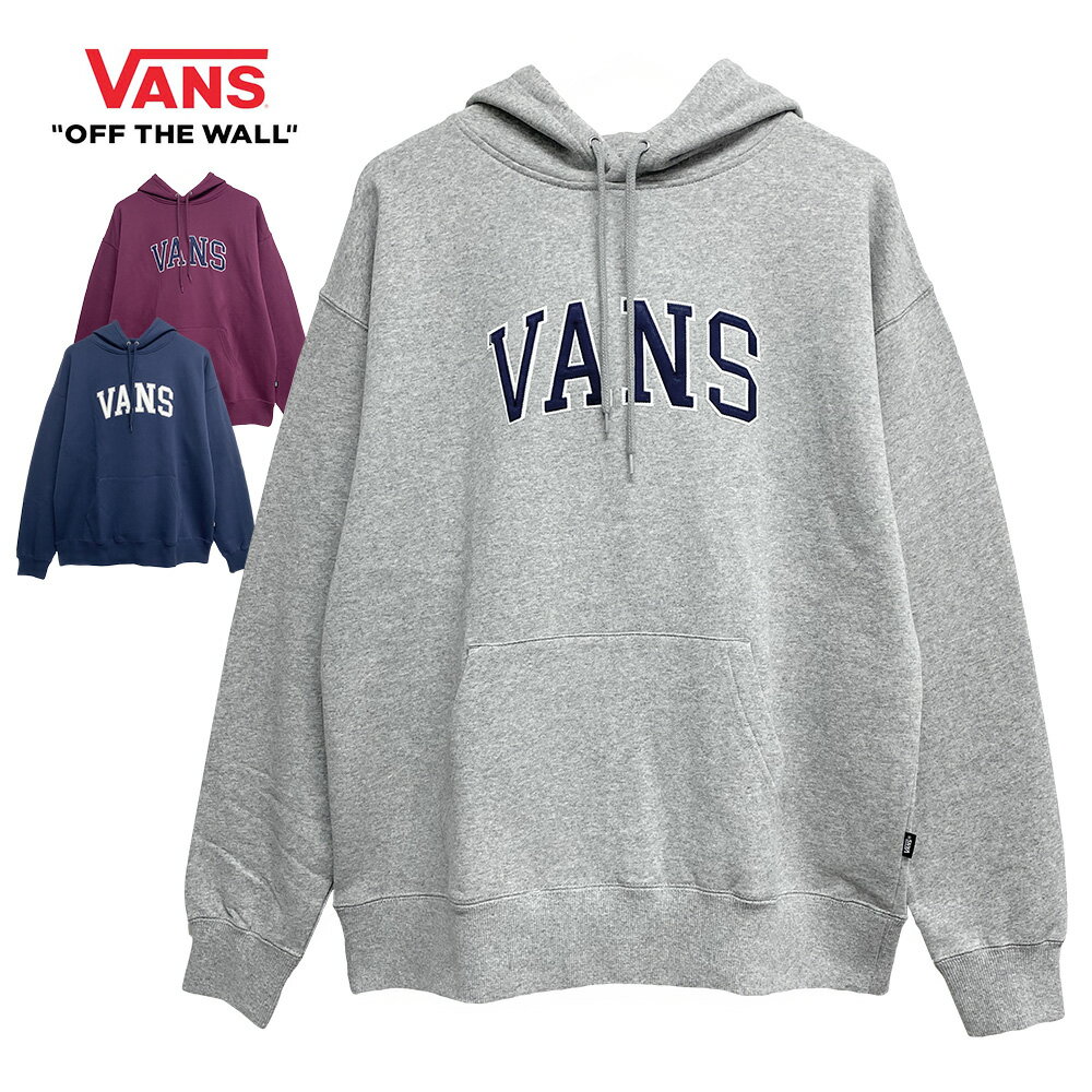 ヴァンズ パーカー メンズ VANS パーカー バンズ プルオーバー ヴァンズ 送料無料 長袖 カレッジロゴ パーカー ビッグシルエット Arch Logo Pull Over Hoodie 裏起毛 メンズ レディース 121K1030800