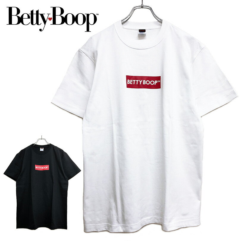 【30％オフ中】 ベティちゃん ベティブープ Tシャツ BETTY BOOP 半袖 ゆうパケット ブラック ホワイト ボックスロゴ BOX LOGO トップス スケート ストリート Tシャツ メンズ レディース キャラクター ベティ