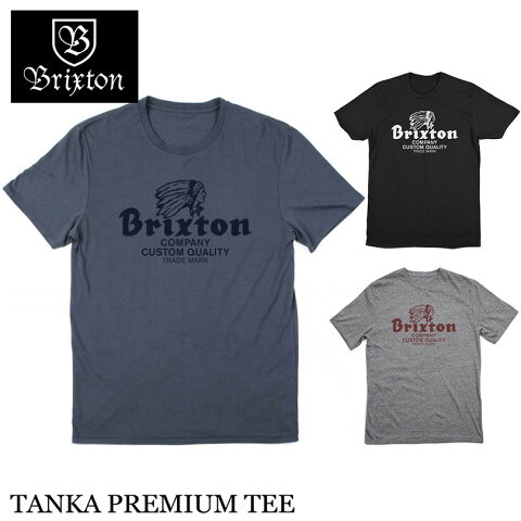 【ゆうパケット送料180円】 BRIXTON ブリクストン Tシャツ TANKA PREMIUM ブラック クリーム ヘザーグレー デニム トップス スケート メンズ レディース クリスマスプレゼント