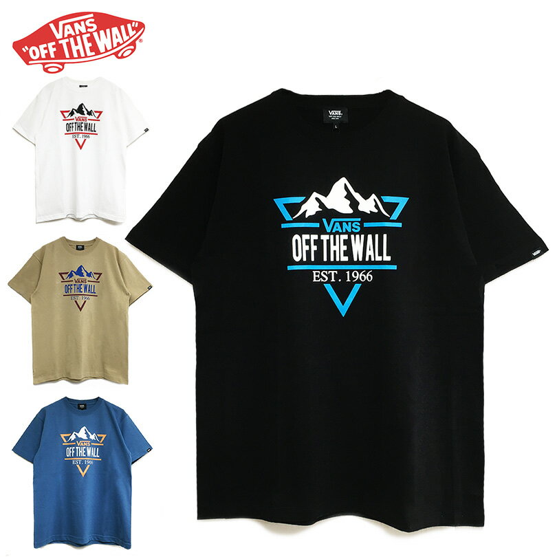 【残り僅か30％オフ中】VANS Tシャツ 半袖 ブランド メンズ レディース バンズ ヴァンズ ブラック ホワイト ベージュ ブルー インナー マウンテン ロゴ トップス スケート ストリート サーフ Mountain S-S Tee