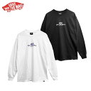 ヴァンズ ペアTシャツ 【20％オフ中】 VANS ロンT 長袖t トップス 丸首 メンズ レディース ロングスリーブ Tシャツ バンズ ブランド ゆうパケット ブラック ホワイト 白 黒 L/S T-Shir スケート ストリート スケーター ストリート