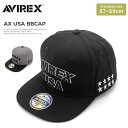 AVIREX アビレックス BBキャップ USA ゴルフ ストレートキャップ 人気 57-59cm ミリタリー ブランド アメカジ CAP アヴィレックス 帽子...