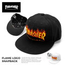 スラッシャー ストレートキャップ THRASHER ベースボールキャップ メンズ レディース ブランド cap 送料無料 帽子 フレームロゴ スナップバック ブ...