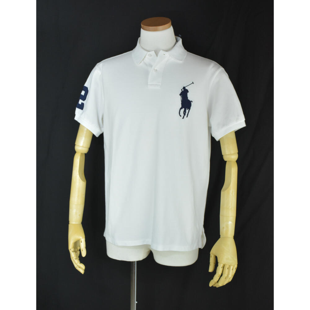 Ralph Lauren BIGポニーポロシャツ ■サイズ：　Lサイズ（表記） ■　肩幅：　47cm ■　身幅：　54cm ■　着丈：　73．5cm ■カラー：　ホワイト ※上記サイズは、すべて平置き寸法です。 ※ご注文の前に必ずお読み下さ...