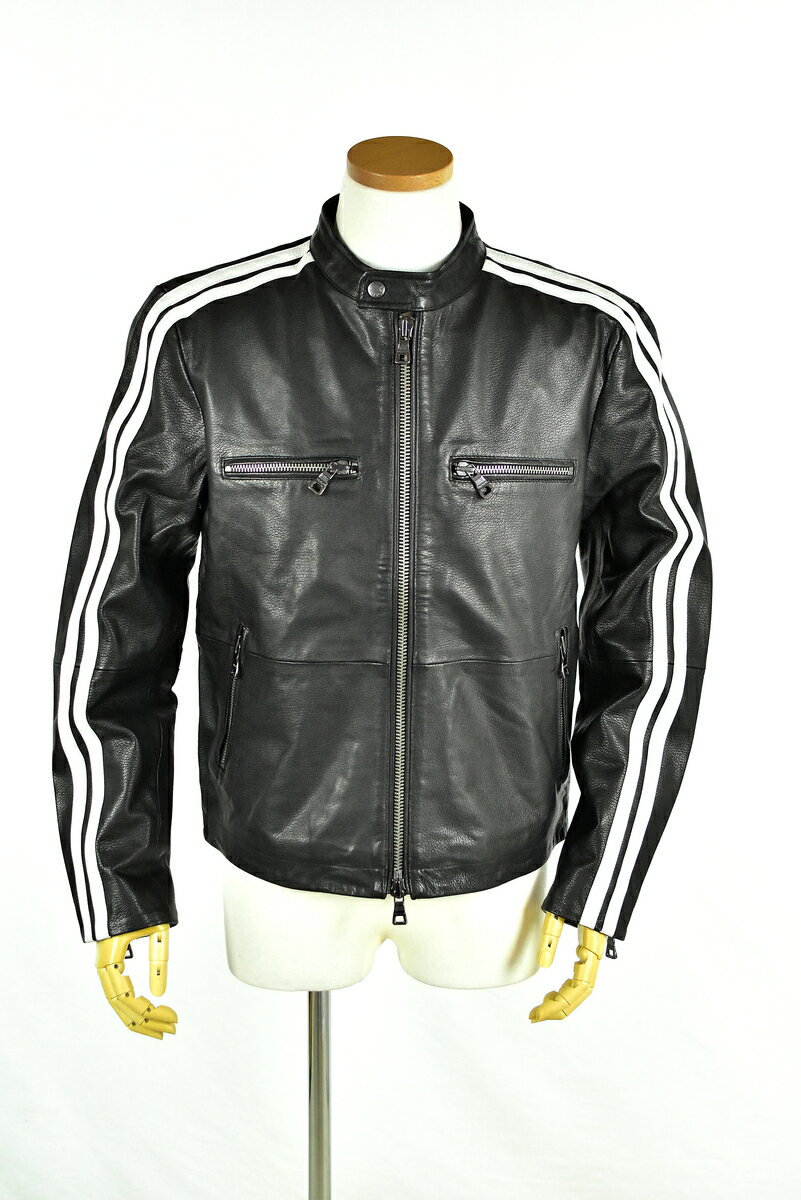 TOMMY HILFIGER Men'sトミー・フィルフィガーメンズシープスキンシングルライダースジャケット