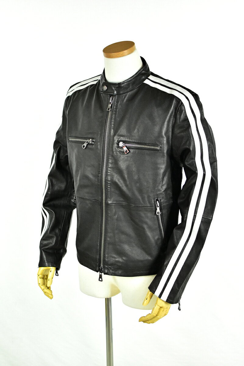 TOMMY HILFIGER Men'sトミー・フィルフィガーメンズシープスキンシングルライダースジャケット