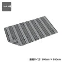 【セールは7月11日1:59まで!】 キャプテンスタッグ公式 キャンプ レジャーシート マット ラグ 100×180cm 収納袋付き ジオメトリック CSブラッ...