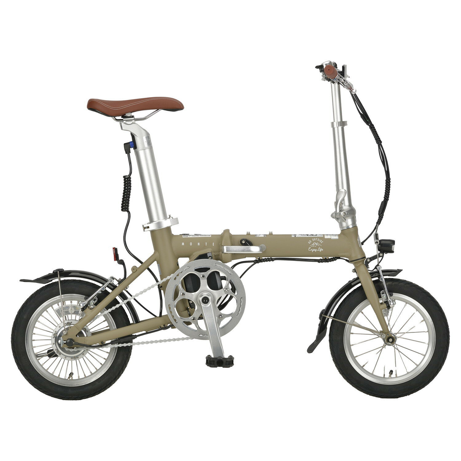 楽天市場】ミニベロ 電動アシスト自転車（カラーカーキグリーン）の通販