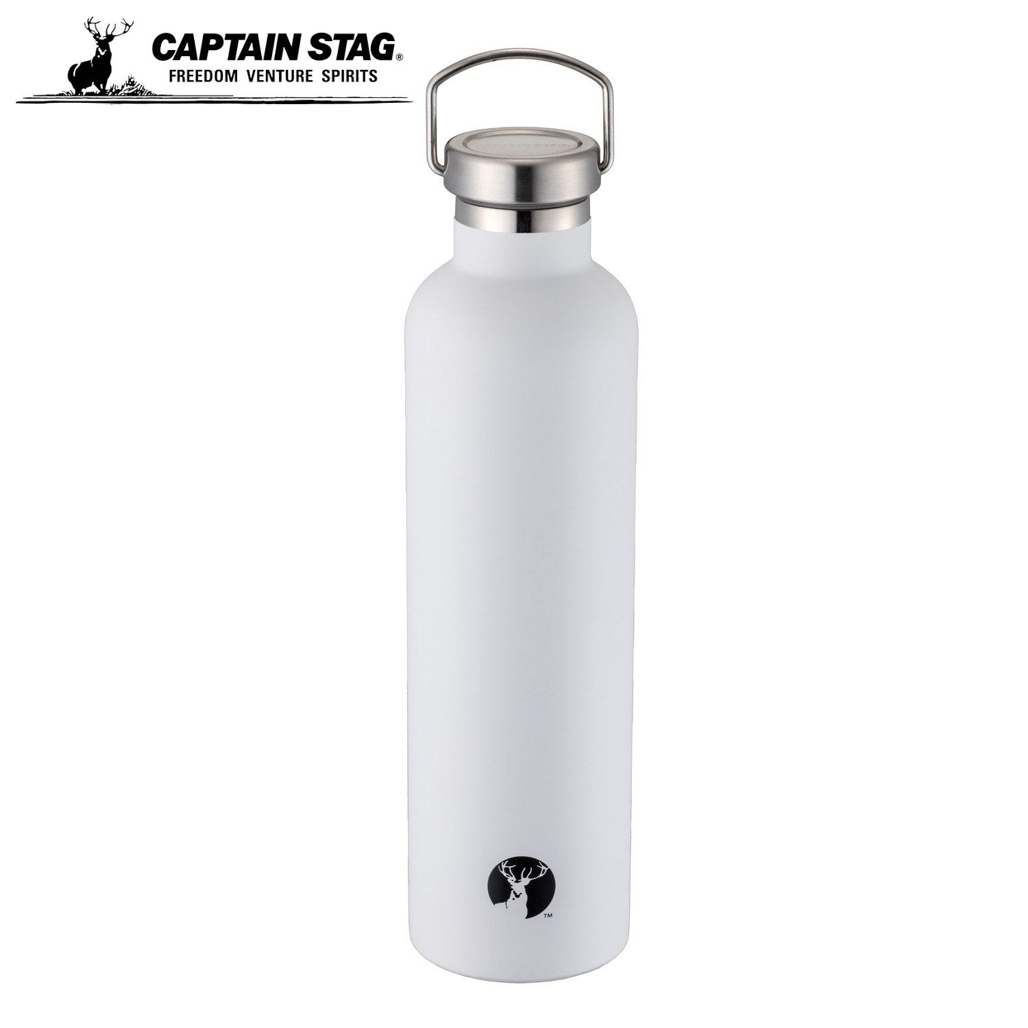 【最大2000円OFFクーポン♪楽天スーパーSALE】 キャプテンスタッグ(CAPTAIN STAG) スポーツボトル 水筒 直飲み ダブルステンレス 真空断熱 保冷 保温 NEW HDボトル 1000ml ホワイト UE-3667