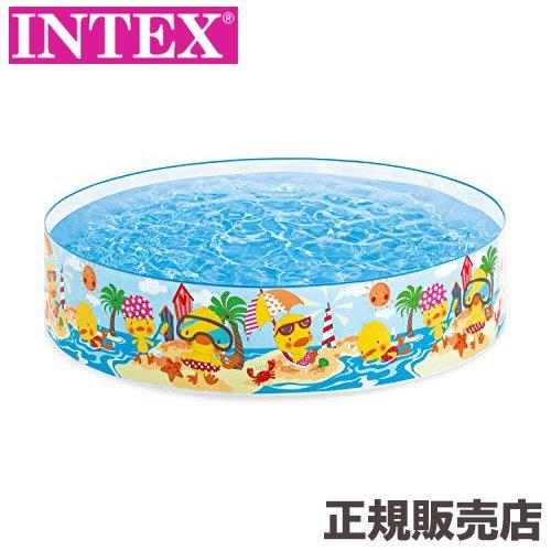 プール 水を入れるだけ簡単設営 ダッキングスナップセットプール 122×25cm 58477 INTEX(インテックス)