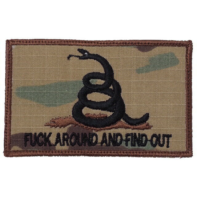 Military Patch（ミリタリーパッチ）FUCK AROUND AND FIND OUT パッチ フック付き