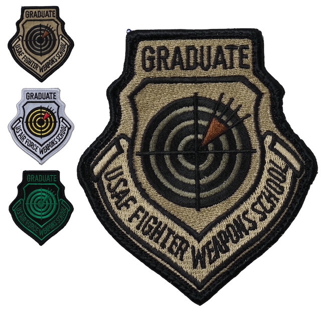 Military Patch（ミリタリーパッチ）GRADUATE USAF FIGHTER WEAPONS SCHOOL パッチ 3色 フック付き