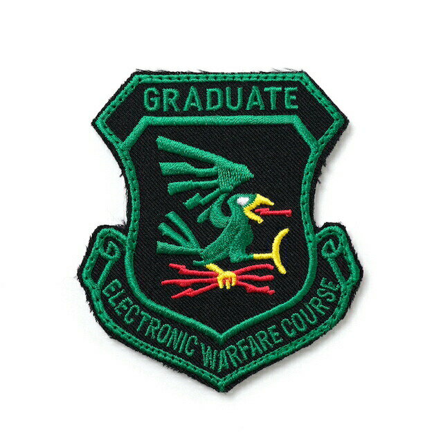 Military Patch（ミリタリーパッチ）33D ELECTRONIC WARFARE COUSE GRADUATE パッチ ベルクロ付き