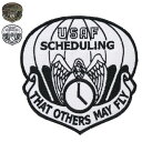 Military Patch（ミリタリーパッチ）USAF SCHEDULING 2色 フック付き