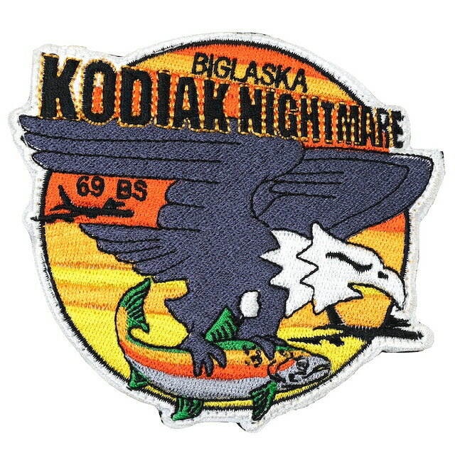Military Patch（ミリタリーパッチ）69BS BIGLASKA KODIAK NIGHTMARE [フック付き]