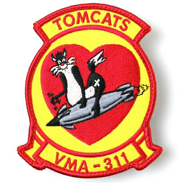 Military Patch（ミリタリーパッチ）USMC ミリタリーパッチ VMA-311 TOMCATS フック付き 【レターパックプラス対応】【レターパックライト対応】