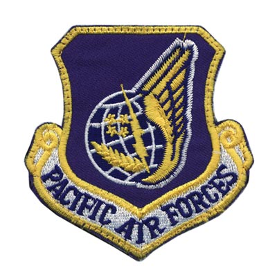 Military Patch（ミリタリーパッチ）NS Pacific Air Forces カラー フック付き 【中田商店】