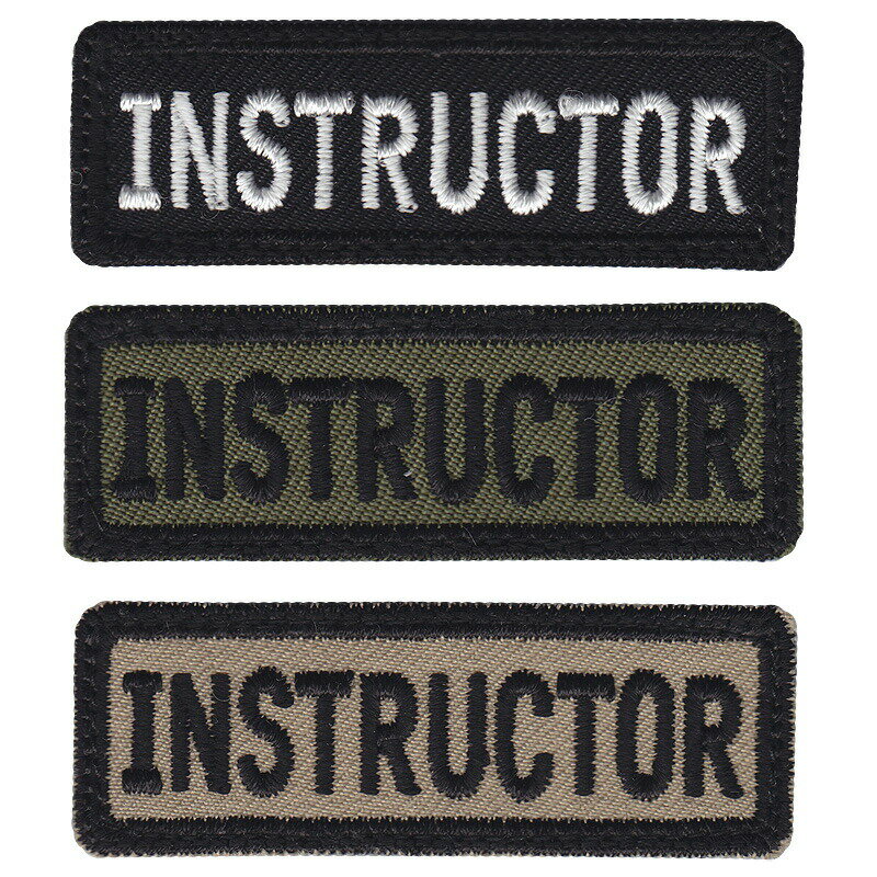 Military Patch（ミリタリーパッチ）INSTRUCTOR ミニパッチ フック付き 日本製 ワッペン