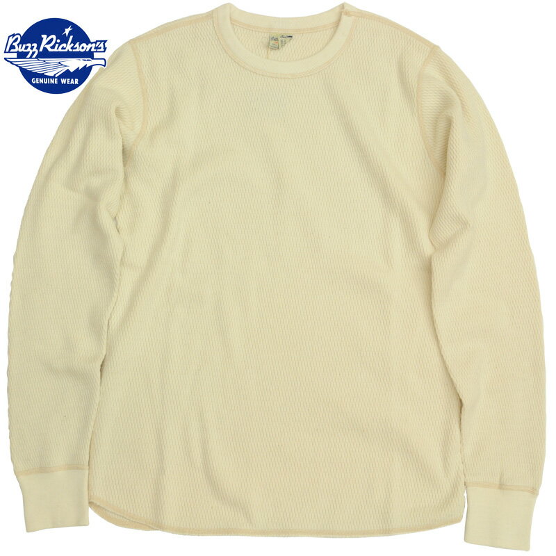 樂天商城 - BUZZ RICKSON'S（バズリクソン）Thermal Shirt Long Sleeve Natural サーマル ロングスリーブ シャツ ナチュラル [BR63755]