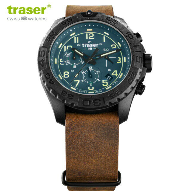 Traser（トレーサー）P96 OdP Evolution Chrono Petrol ミリタリー ウォッチ [109049]