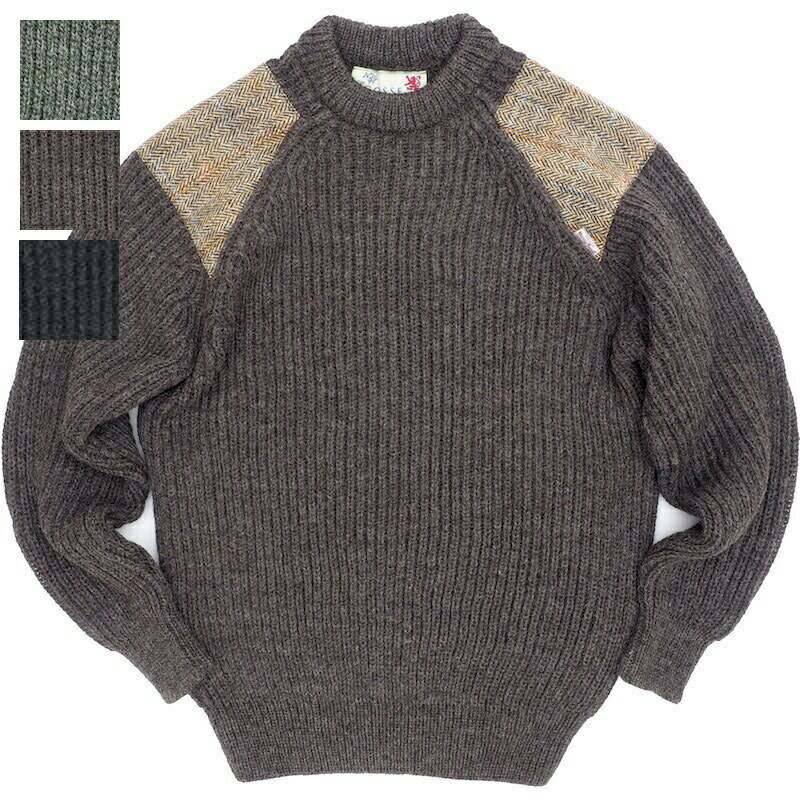 KEMPTON（ケンプトン）NIFFI SERIES HARRIS TWEED HUNTING SWEATER [DARK GRAY][DERBY TWEED][CHARCOAL GRAY]