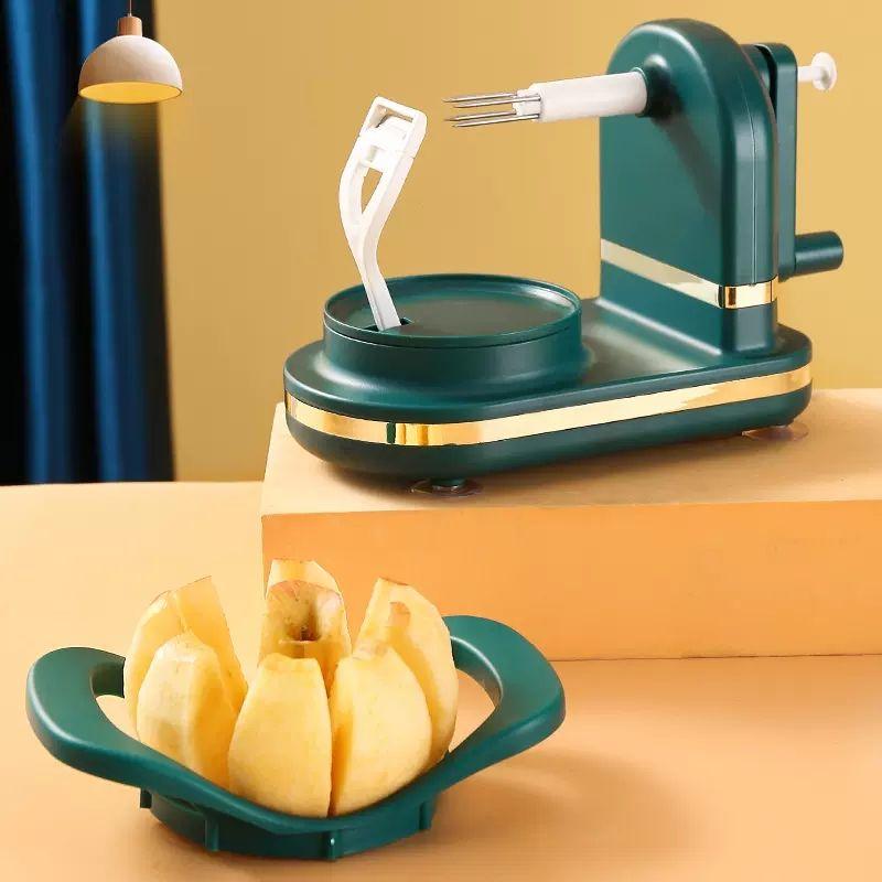 皮むき機 皮むき器 アップルピーラー リンゴ皮むき器 カッター付き 回転式 ハンドルを回すだけ簡単 果物 ナシ 梨 洋ナシ 皮むき 皮むき機 くるくる