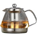 ガラスポット ティーセット IH対応 ポット 紅茶ポット 手吹き 透明 急須 ガラス ティーポット 耐熱 急須 電磁調理器が使える おしゃれ 大容量 割れずに急...