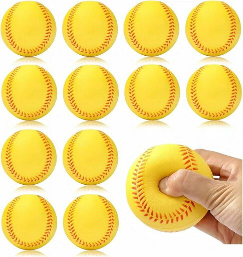 スポンジ野球ボール 12個入り ソフトボール 練習用野球ボール 子ども 初心者向け 公式サイズ7cm (9インチ) 野球練習ボール 安全な投球 捕球 打撃練習 スポンジ野球ボール 12個入り ソフトボール 練習用野球ボール 子ども 初心者向け 公式サイズ7cm (9インチ) 野球練習ボール 安全な投球 捕球 打撃練習