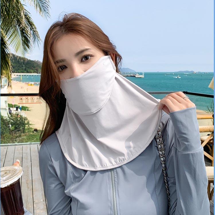 フェイスカバー 紫外線対策 UVカット マスク 夏用 顔 首 UVマスク 冷感 息苦しくない 涼しい ネックカバー ネックガード 日焼け対策 テニス