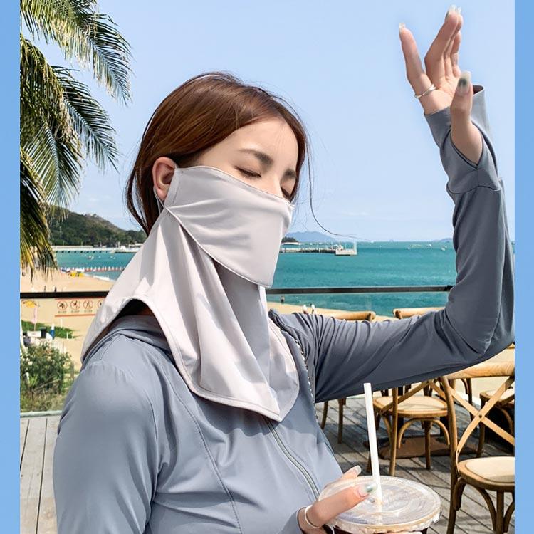 フェイスカバー 紫外線対策 UVカット マスク 夏用 顔 首 UVマスク 冷感 息苦しくない 涼しい ネックカバー ネックガード 日焼け対策 テニス