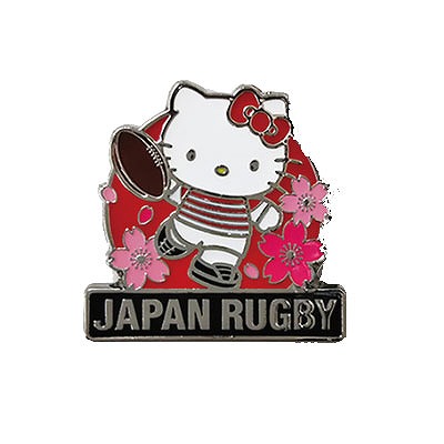 JAPAN ラグビー日本代表 ハローキティ ピンバッジ キック ラグビー 61069-2のサムネイル