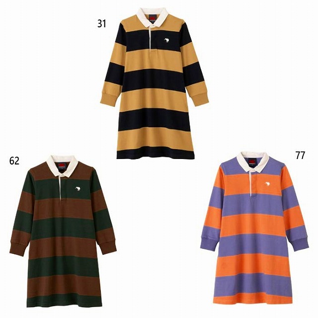 キャップ・ラガーズのCANTERBURY カンタベリー ロングスリーブ ラグビージャージ ワンピース キッズ ラグビー RAJ42901｜アングル2