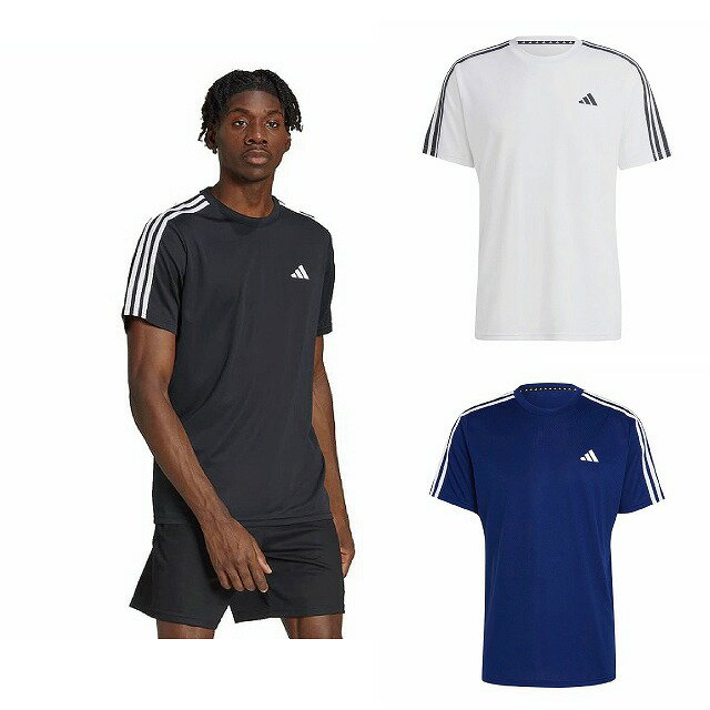 adidas アディダス トレイン エッセンシャルズ スリーストライプス Tシャツ フィットネス トレーニングウェア 半袖 BXH41