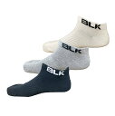 BLK ローカット 3P ソックス (アソート) ラグビー サッカー フットサル 靴下 スポーツ トレーニング カジュアル 3足セット BJNNSMF02WR90