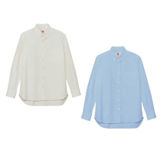 CANTERBURY カンタベリー ロングスリーブ ボタンダウン ツイルシャツ メンズ 長袖 ラグビー CCC RA43540