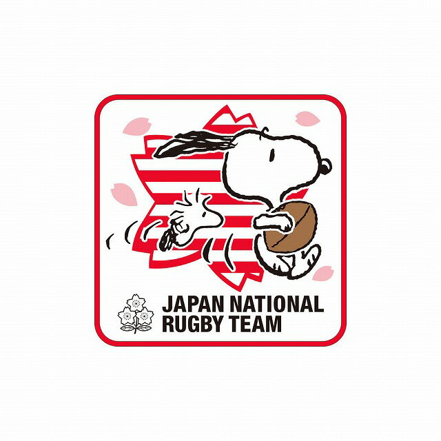【スヌーピー】ラグビー日本代表×スヌーピー ミニタオル(さくら柄) ジャパン サポーターグッズ ピーナ..
