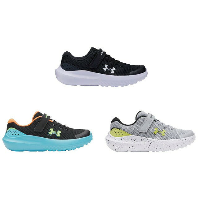 Rakuten - UNDER ARMOUR アンダーアーマー UAサージ4 AC ランニング シューズ 靴 マジックテープ ジュニア キッズ 子ども 16.5cm-22.0cm 3027104