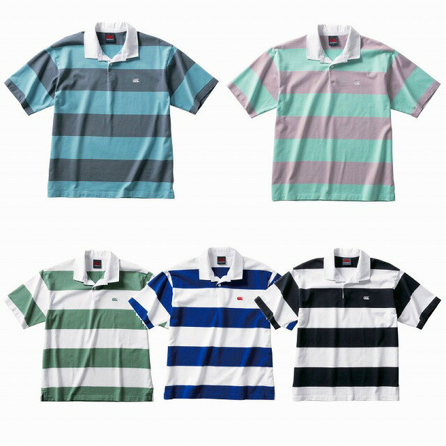 【CANTERBURY】カンタベリー ショートスリーブ 4イン ストライプ ラグビージャージ ラグビー ユニセックス RA30064