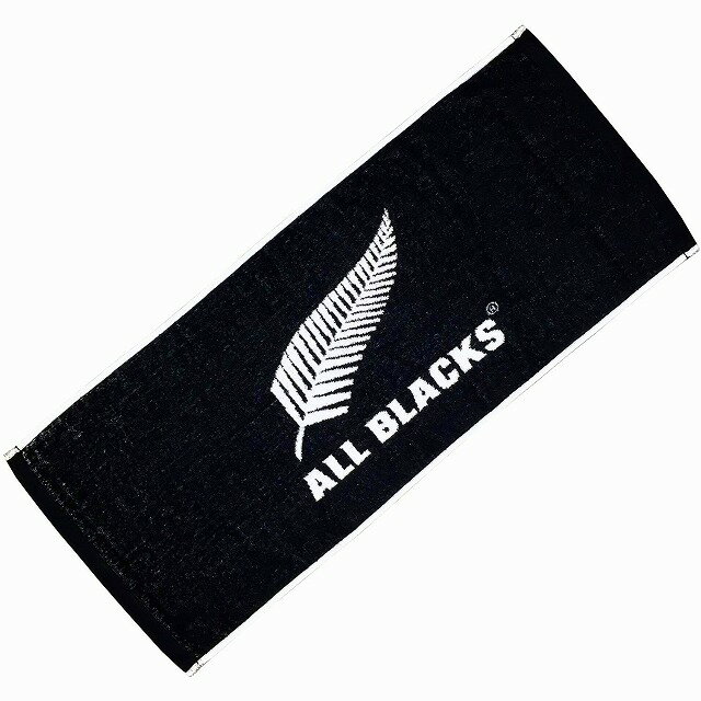 【ALL BLACKS】 オールブラックス ジャガード織 フェイスタオル ラグビー ニュージーランド代表 オフィシャルグッズ