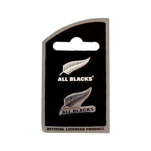 【ALL BLACKS】 オールブラックス ロゴピンバッジ シルバー ラグビー ニュージーランド代表 オフィシャルグッズ