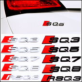 【送料無料】AudiアウディリアエンブレムエンブレムSQ2RSQ3SQ5SQ7SQ8外装グレードアップ3色選択可能