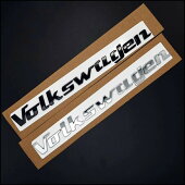 送料無料】VW フォルクスワーゲン Volkswagen 斜体字体 アルファベット リアエンブレム 貼り付けタイプ　2色選択可能　OEM輸入品 カスタム　カーエンブレム専門店