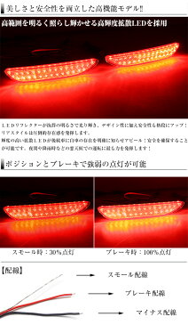 車検 対応 SMDLED60発搭載 シエンタ 170系 LEDリフレクター 左右セット カラー レッド テールライト クリスタルレンズ ダブルアクション FJ4586