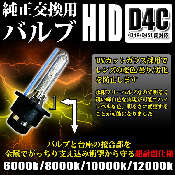 HID バーナーフィリップス同等 バーナー技術採用 2個セット 交換用 HID バルブ D4C バルブ D4R D4S 兼用 バーナー 6000K 8000K 10000K 12000K ホワイト 12V 35W FJ1227