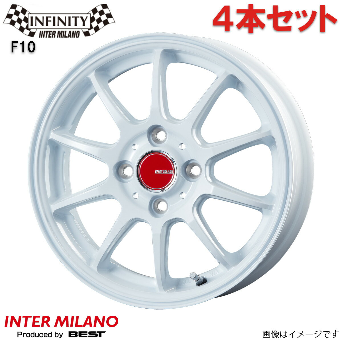 アルミホイール ゼスト JE系 ホンダ インターミラノ インフィニティ F10 4本 1台分 14インチ 4穴 【14×4.5J 4-100 INSET45 ホワイト(WH)】