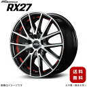 アルミホイール フィット/フィットハイブリッド GK/GP系 ホンダ 【15×5.5J 4-100 INSET43 ブラックメタリックポリッシュ/アンダーカットレッドクリアー】 マルカ MID RX27 1本 15インチ 4穴 インセット43(2)