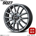 アルミホイール アクア 10系 トヨタ 【14×5.5J 4-100 INSET45 メタリックシルバー】 マルカ MID SQ27 1本 14インチ 4穴 インセット45(2)