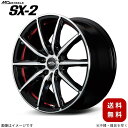 アルミホイール CT 10系 レクサス 【17×7.0J 5-100 INSET50 ブラックポリッシュ+アンダーカットレッドクリア】 マルカ MID SX-2 1本 17インチ 5穴 インセット50(2)