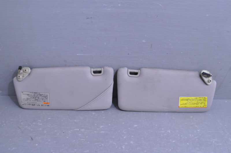 レガシィ 2.0GT 前期(BP5) 純正 破損無 取付OK 動作保証 フロント サンバイザー 左右 セット 鏡 ランプ付 右 左 / 92011AG110OR 92011AG120OR k090613s 中古20250613