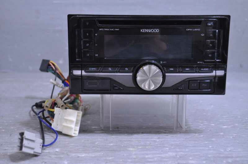 セレナ Sハイブリッド 後期(HC26) 社外 KENWOOD ケンウッド 破損無 取付OK 動作保証 オーディオデッキ CD/FM AM CD DPX-U510 k091173 中古20250722